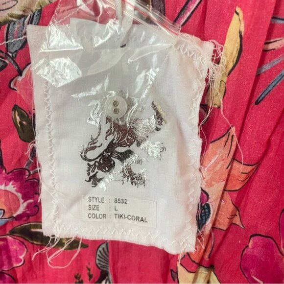 NEW Sundance Cino Tiki Coral Floral Mini Dress - Picture 3 of 6